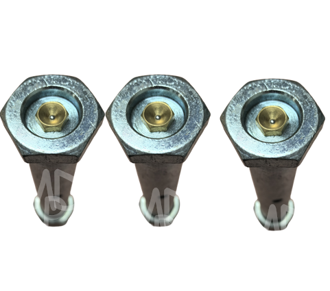 Mini Digger Bucket Pins 25mm 32mm Hex Head Greasable (Set of 2)