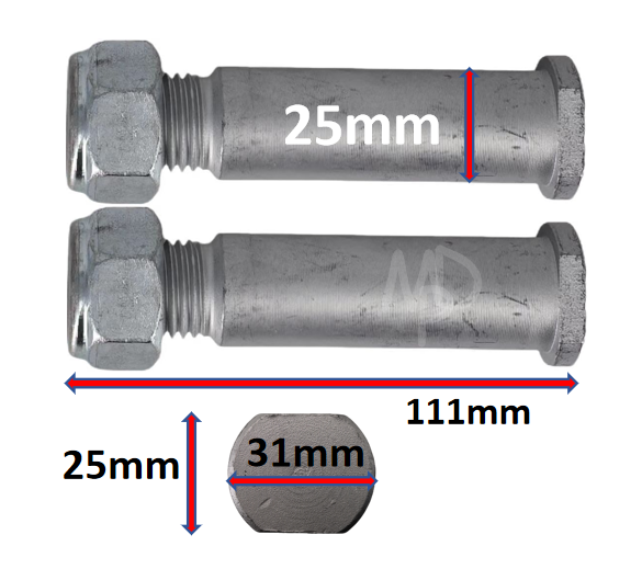 Mini Digger Cylinder Pins 111mm (Set 2)