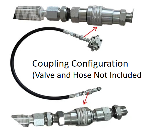 Mini Digger Hydraulic Quick Coupling Kit 1/4“ M14