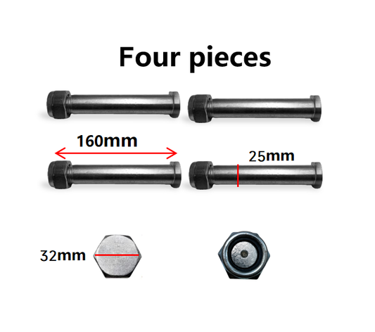 Mini Digger Bucket Pins 25mm Hex (Set of 4)