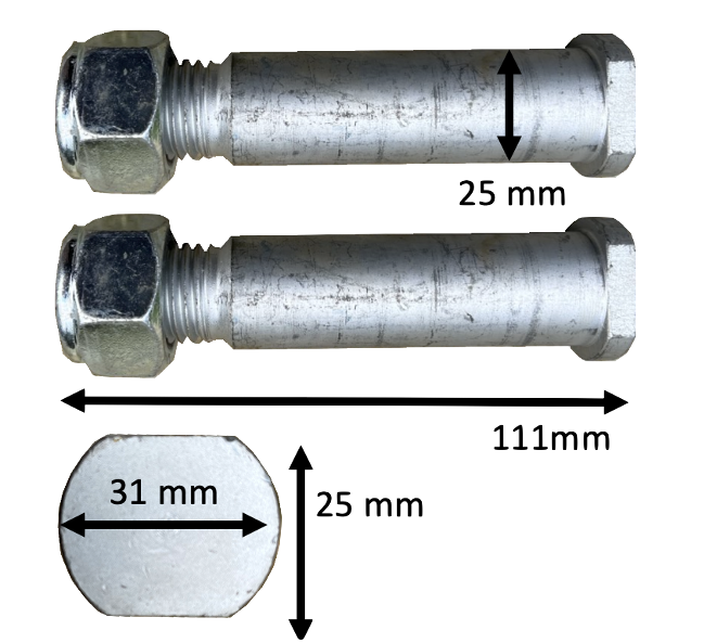 Mini Digger Cylinder Pins 111mm (Set 2)