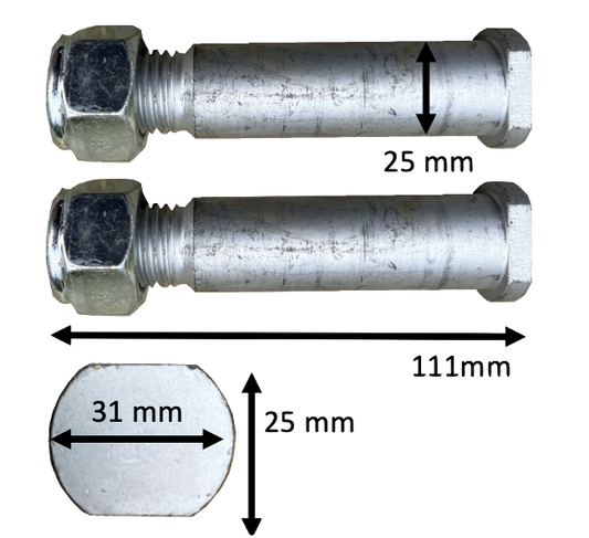 Mini Digger Cylinder Pins 111mm (Set 2)